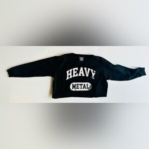 Heavy metal crop top sweater